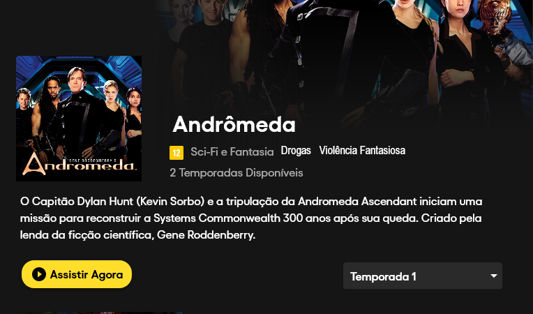 Andrômedra na Pluto TV